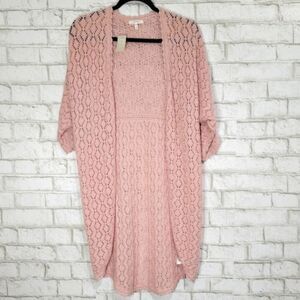NWT Maurice's lightweight lace sweater cardigan